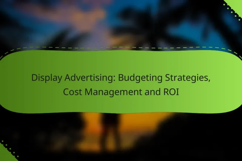 Display Advertising: Budgeting Strategies, Cost Management and ROI