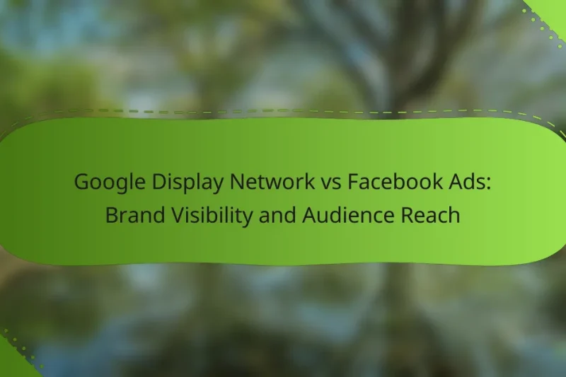 Google Display Network vs Facebook Ads: Brand Visibility and Audience Reach