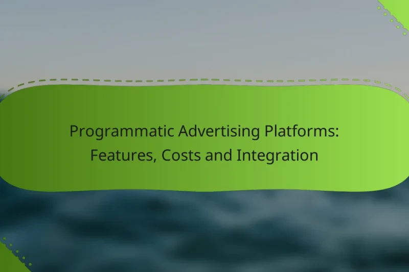Programmatic Advertising Platforms: Features, Costs and Integration