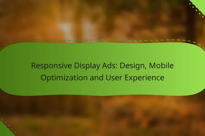 Responsive Display Ads: Design, Mobile Optimization and User Experience