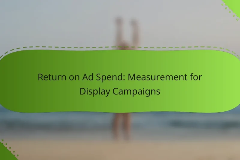 Return on Ad Spend: Measurement for Display Campaigns