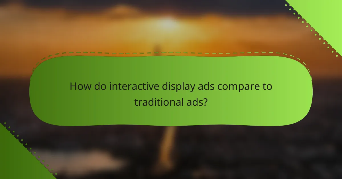 How do interactive display ads compare to traditional ads?
