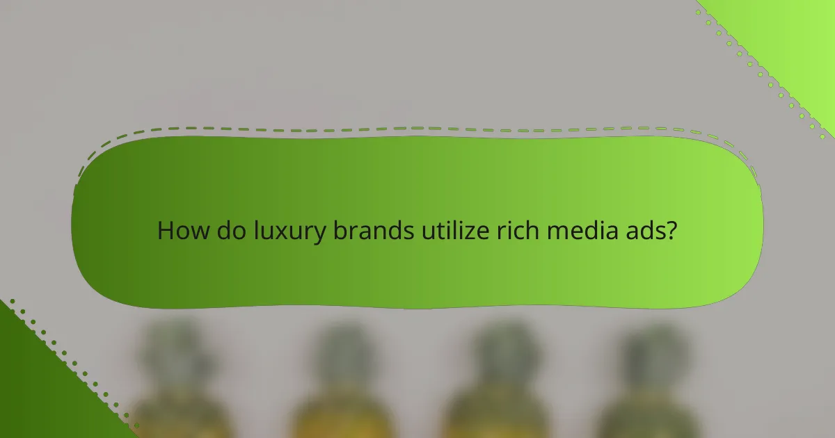 How do luxury brands utilize rich media ads?