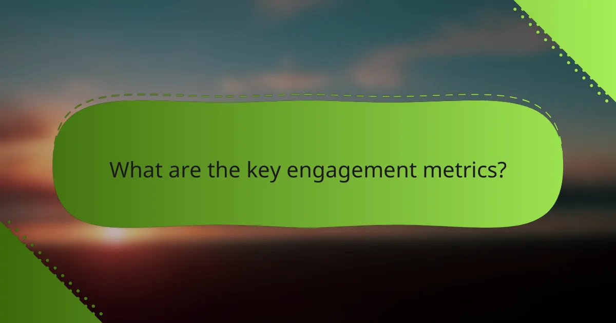 What are the key engagement metrics?